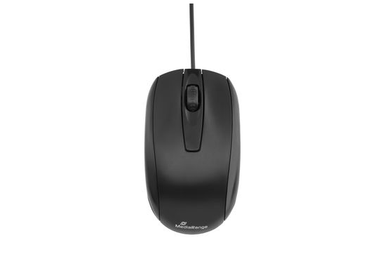 Mouse Wired Media Range Corded 3-button optical,black MROS211