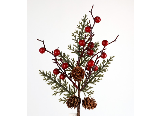 Crenguta decorativa 28cm brad/conuri DC05591 40-3055-1