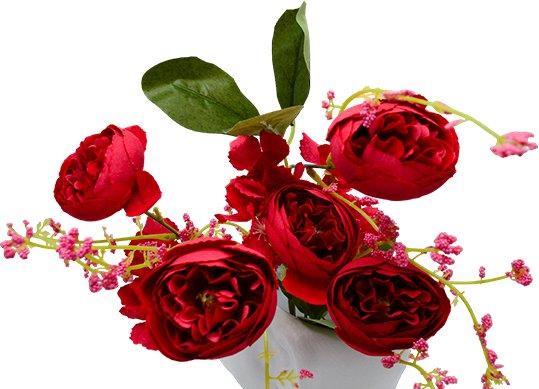 Flori decorative (buchet bujori) 75cm (6 culori) FY-642