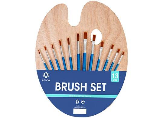 Pensula Conda sintetica 12buc+paleta placaj A1001513