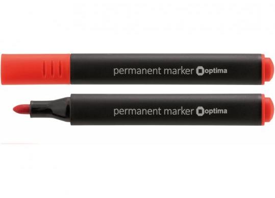Marker Permanent Optima (2mm/virf rotund/rosu) O16117