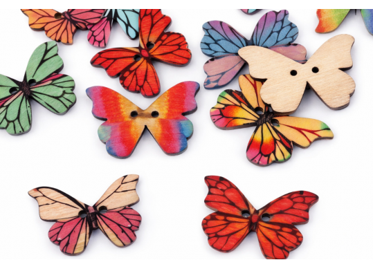 Nasturi lemn fluturi 15buc (ML7-2) 227135
