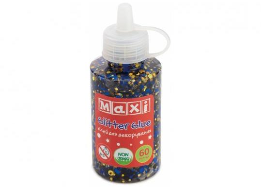 Lipici decor cu sclipici si confetti Maxi tub 60ml.verde MX61746