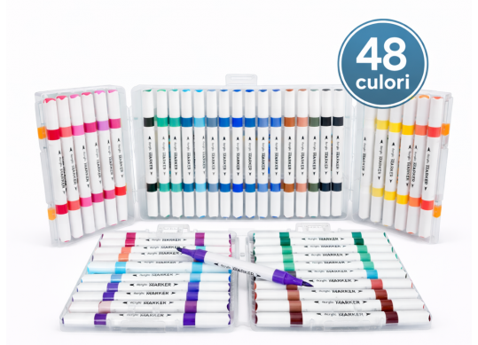 Marker Acrylic 48cul 2 parti ML14-9(cutie plastic) CY6628-48