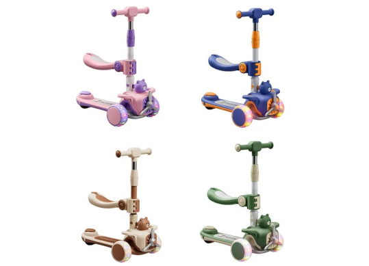 Trotineta 2in1 cu sunet si lumini 66188