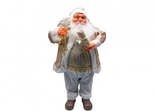 Decoratiune Mos Craciun 60cm (ML32-1)Alb auriu 232672