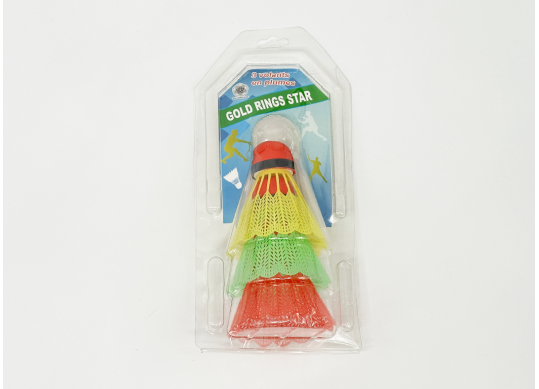 Fluturas badminton 3buc plastic MLD40-6