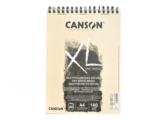 Hirtie bloc cu spira CanXL Sand Grain Nat 40 foi A4 160gr C400110393