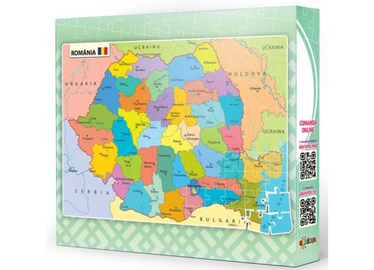 Puzzle 120 buc Harta Romaniei PD4185