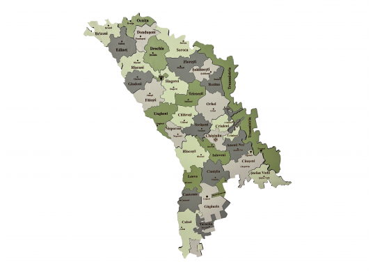 Harta R.M. (PUZZLE cu magneti) LEMN (585x470) HM002-1