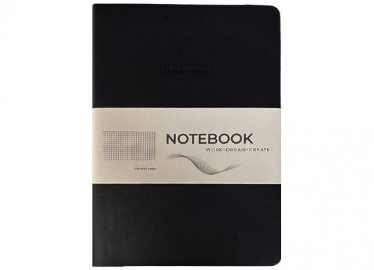 Agenda nedatata A5 96foi cu elastic Obsidian black ID2202