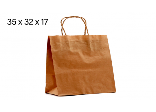 Punga hirtie craft 35*32*17 90gr, minere rasucite 353217R90