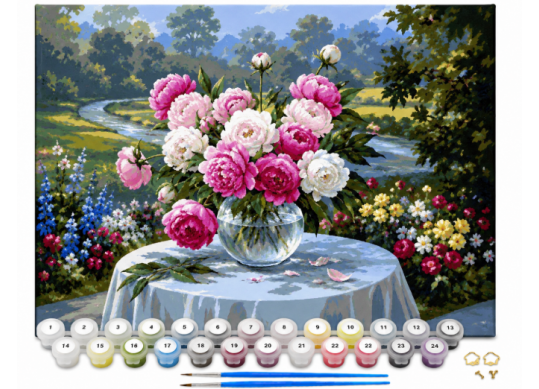 Tablou (30*40/cifre) Buchet de flori (fara sasiu) KTL7057