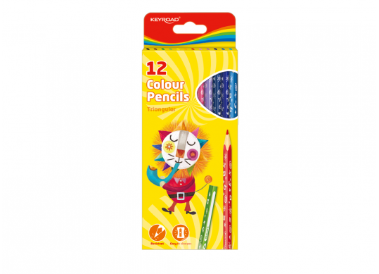 Creioane color Keyroad 12 culori, Super Quality, 3mm KR971273