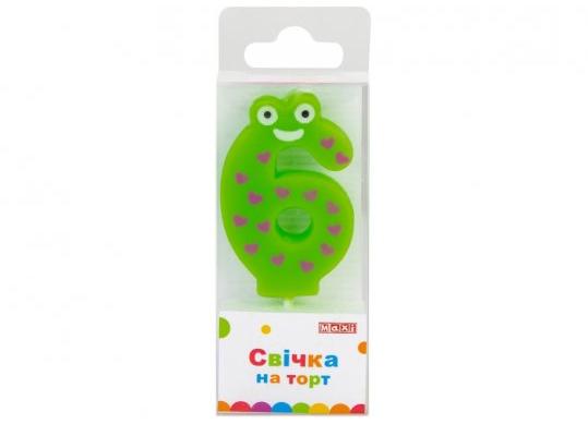 Lumanare-Cifra 6 Maxi color 4.5cm MX622053-6