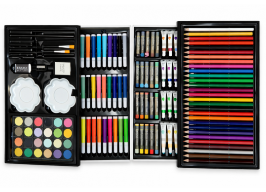 Set creatie 145pcs.(ML15-1)33.5*22.5cm(carioci,acuarela,creioane)Valiza 244231