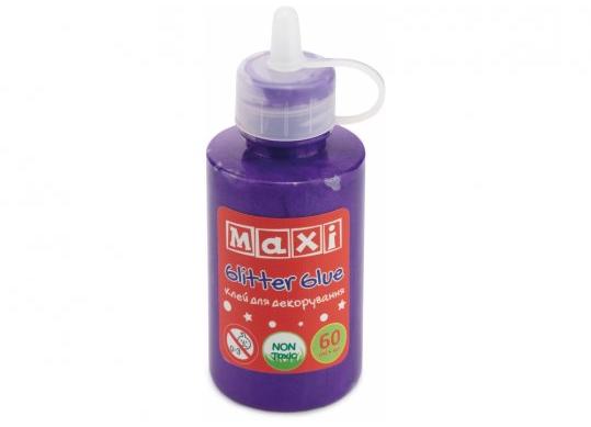 Lipici decor cu sclipici perlat Maxi tub 60ml.violet MX61779
