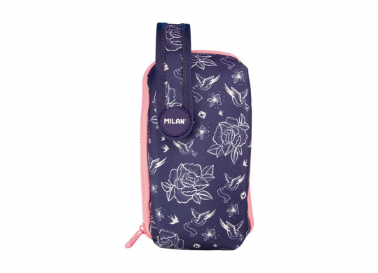 Penar Milan cu rechizite 1+1 Flowers blue 08871FWB