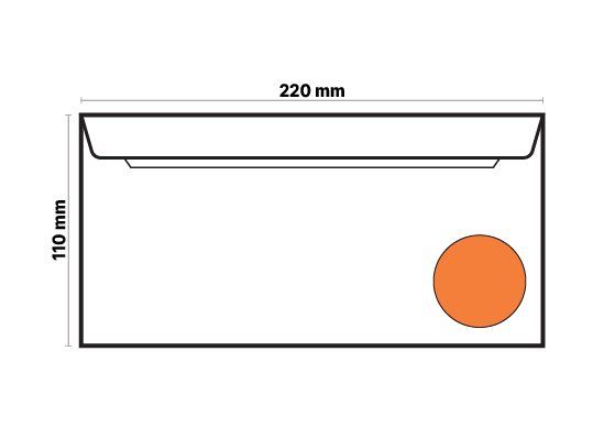 Plic DL 110x220mm (orange intens) 2240O-021