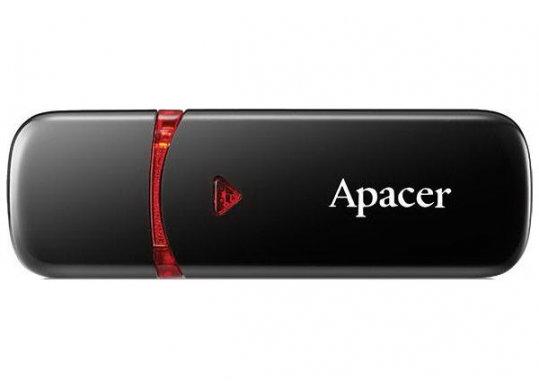 Flash USB: 64GB Apacer AH333 USB2.0 Black AP64GAH333B-1
