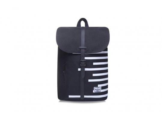 Ghiozdan Bodachel oxford Negru linii albe 12-241