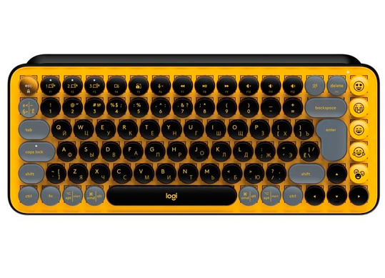 Keyboard Wireless Logitech POP Keys Mechanical With Emoji Keys, Multi-device, Layout Size Minimalist LO 920-010716