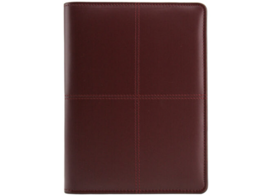 Agenda nedatata A5 de lux Bluette Bordo cu fermuar 323BO