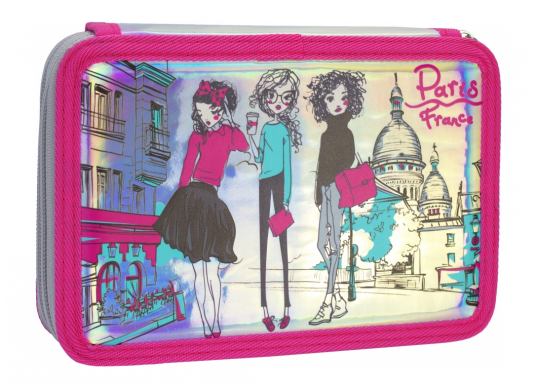 Penar 2 fermoare cu clapete Paris (roz) CF87283