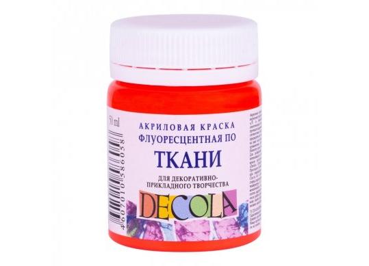 Acril Textil Decola 50ml rosu fluorescent 5128331