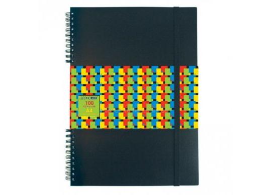 Carnet A4 100foi spira laterala-coperta plastic (cu elastic) E20323