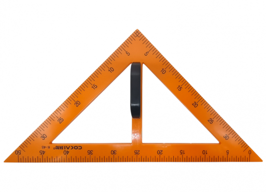 Triunghi p/u tabla 40, cu suport, isoscel, plastic 536383 K-45