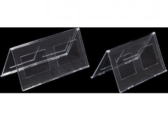 Ecuson prezentare p/u birou Kejea acrilic triunghiular 90x55mm K391