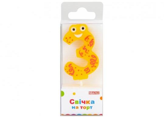 Lumanare-Cifra 3 Maxi color 4.5cm MX622053-3