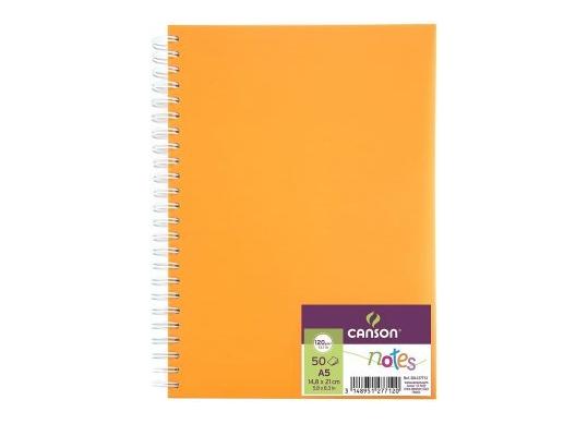 Hirtie bloc cu spira Canson Not 50 foi A5 120gr ORG C204127712