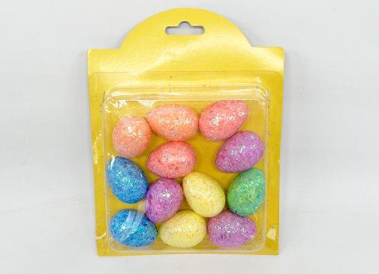 Ou decorativ polistiren prepelita set 12b (color sclipitoare) ML1-131