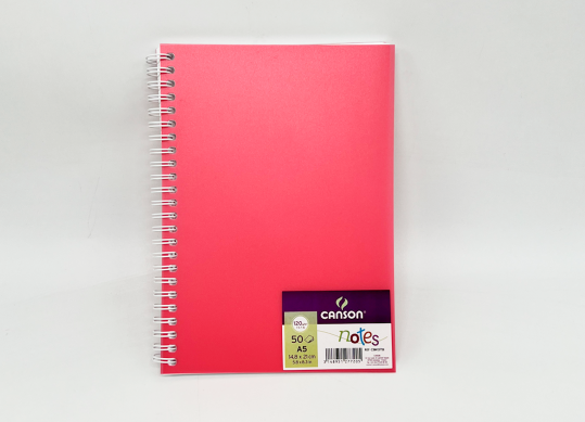 Sketchbook A5 Canson NOT 50 foi 120gr Pink cu spira C204127720