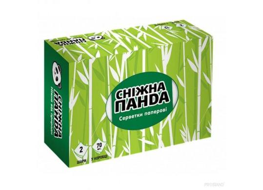 Servetele de hirtie cosmetice Panda 70 buc 2 pliuri 83684