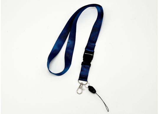 Siret pt ecuson satin cu carabina(Albastru inchis)2cm ML5-14Ain