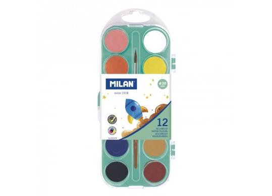 Acuarela Milan 12cul (cu pensula) 053312P