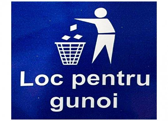 Eticheta info Loc pentru gunoi,10x10cm RX00033