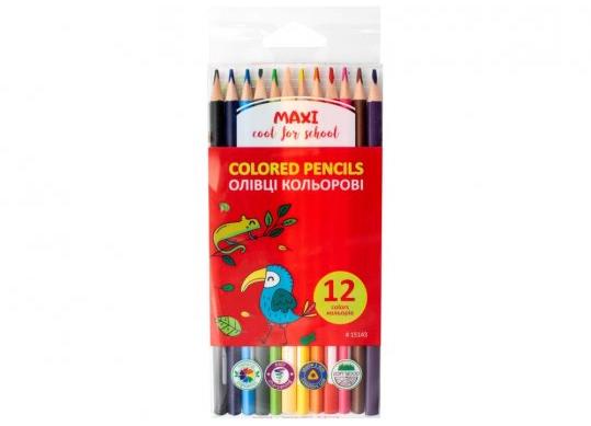 Creioane color Maxi 12 culori triunghiulare MX15143