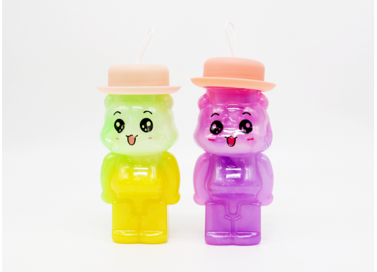 Slime color Crystal Mud ursulet cu palarie ML1-14CM