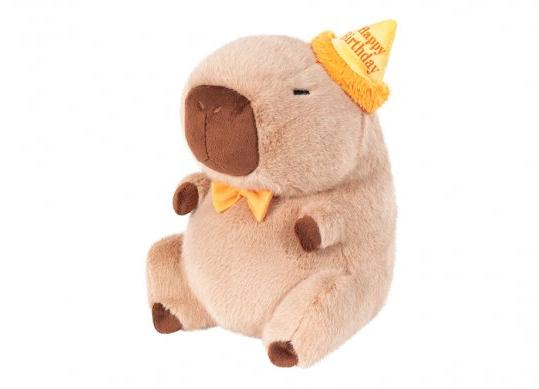 Jucarie moale Capibara Happy Birthday h-20cm ST9997