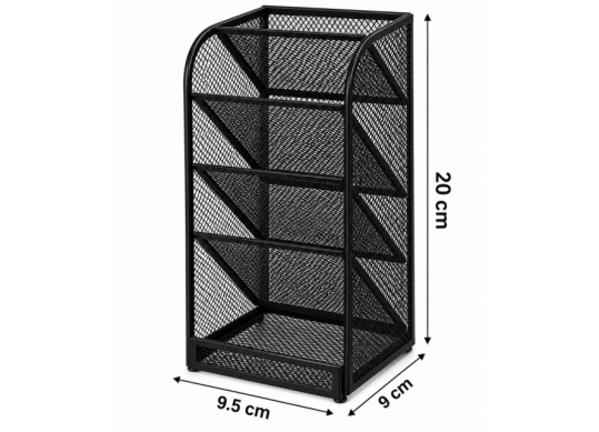Suport birou din plasa metal (ML130-49) 5 compart inclinate (negru) DG-9066