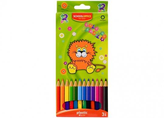 Creioane color 12 cul (plastic) SO31