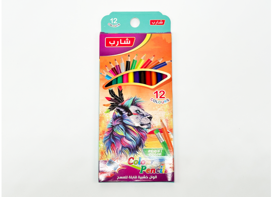 Creioane color 12 cul plast. cu radiera (MLD3-5) 252021