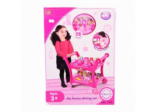 Jucarie Masuta cu roti p/u bucatarie cu accesorii(28 piese) ABL1509