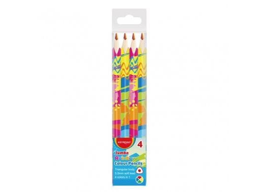 Creioane color Keyroad 4buc Jumbo Multicolor (4cul in 1) KR972103