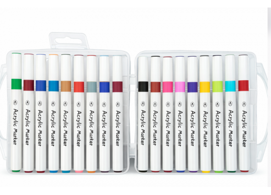 Marker Acrylic 18cul ML15-2 (cutie plastic) Washable Y-04-18