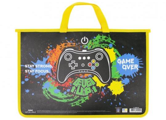 Geanta plastic A4 cu fermoar Game Over MX30000-01